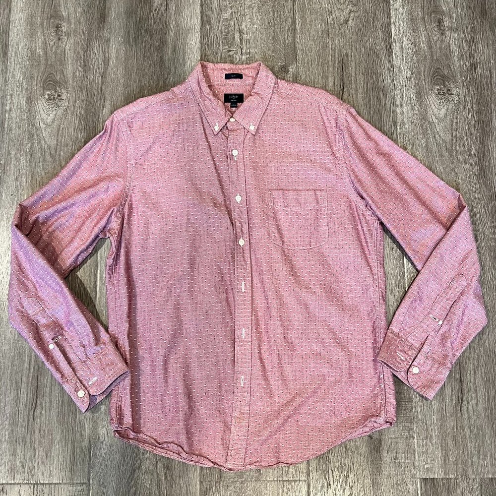 JCrew - Red Long-Sleeve Dress Shirt